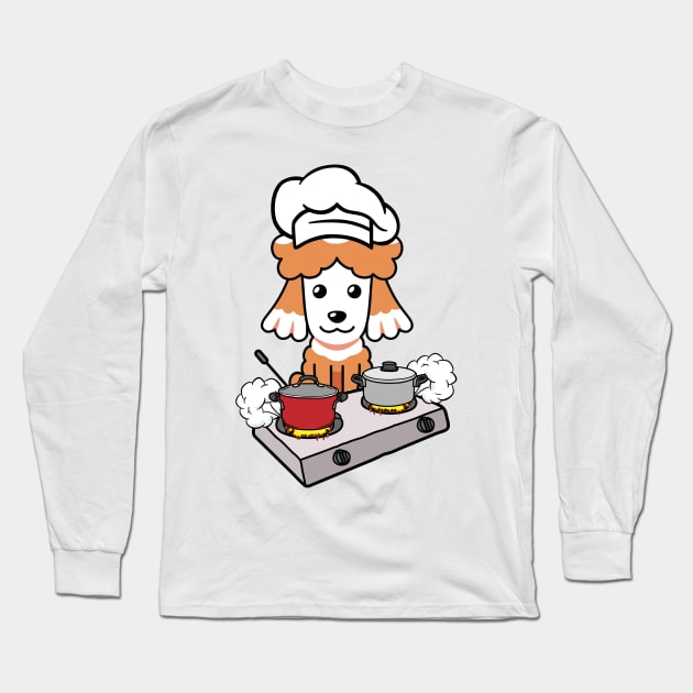 Funny poodle is cooking Long Sleeve T-Shirt by Pet Station